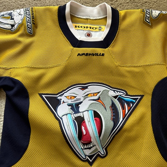 Nashville Predators Vintage Mustard Cat Koho Jersey - Picture 2 of 4